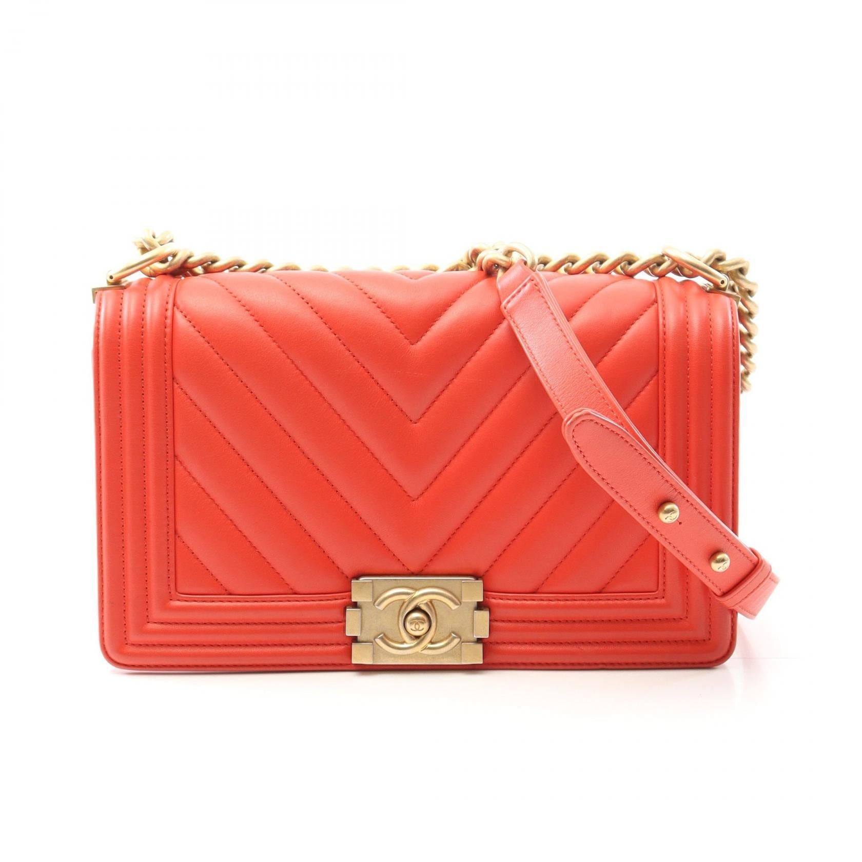 Chanel Boy Chanel Lambskin Shoulder Bag