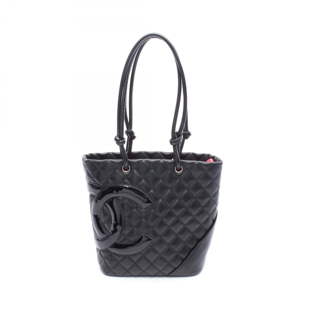 Chanel Cambon Line Small Tote Bag Leather Patent Leather Tote Bag