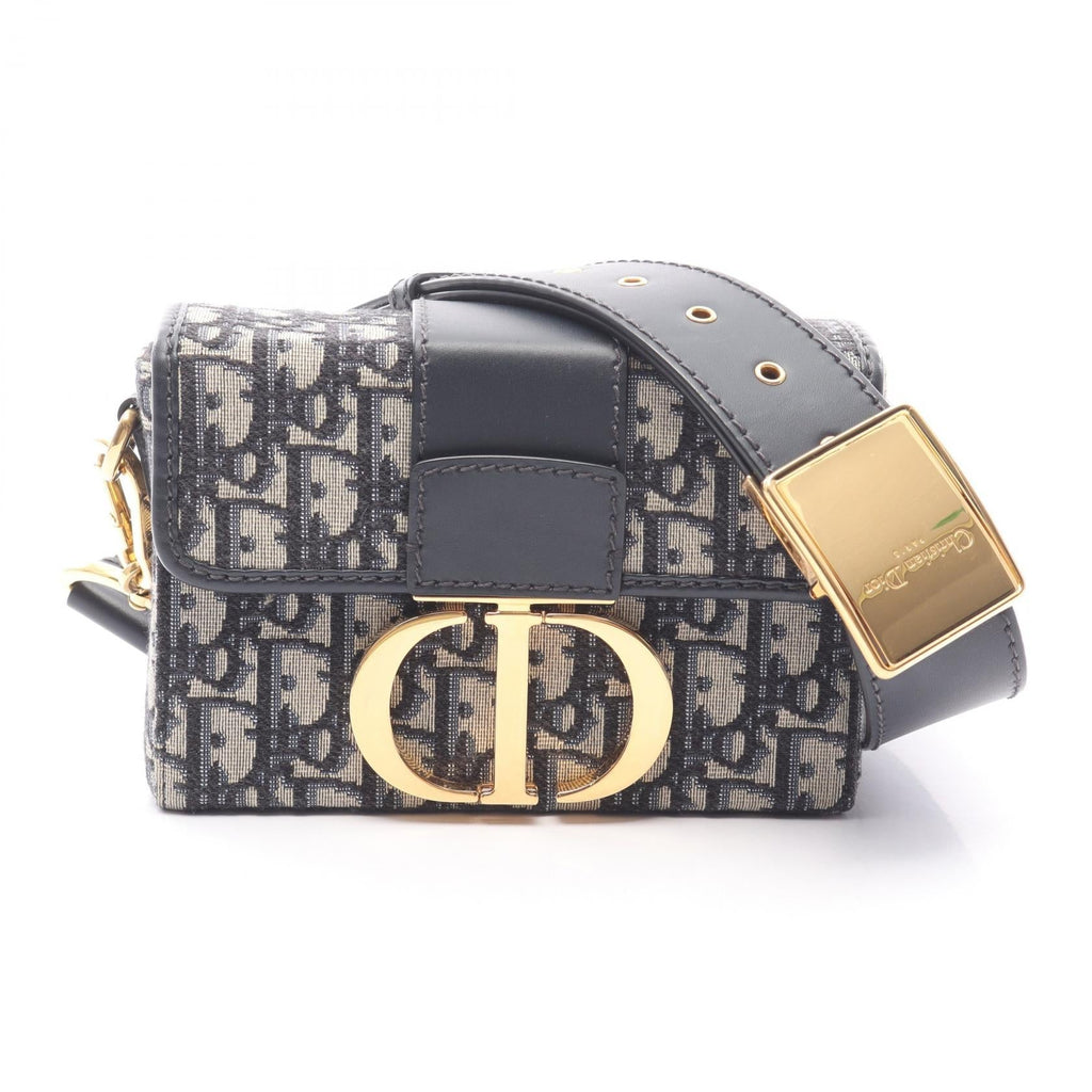 Dior 30 MONTAIGNE Oblique Canvas Leather Shoulder Bag