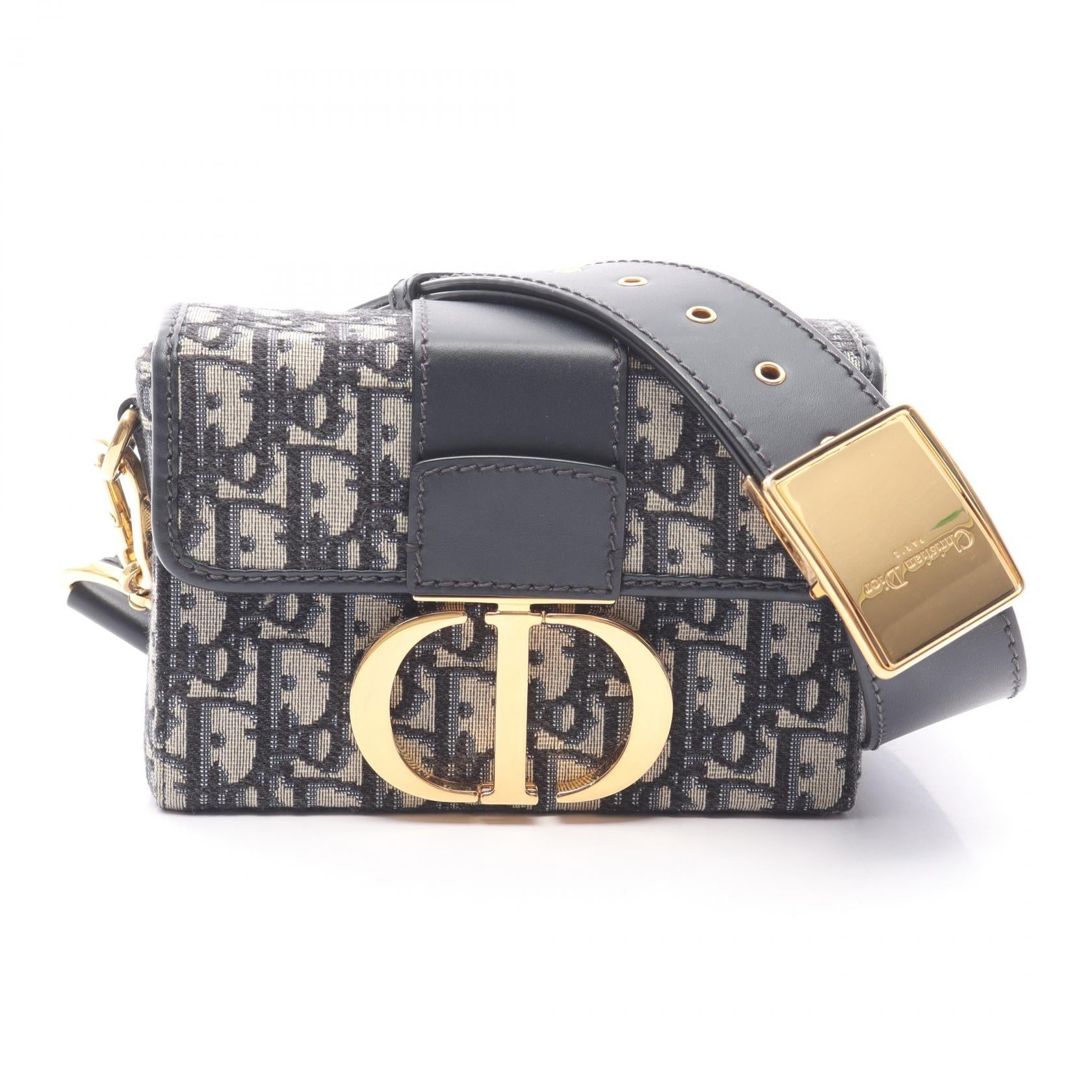 Dior 30 MONTAIGNE Oblique Canvas Leather Shoulder Bag
