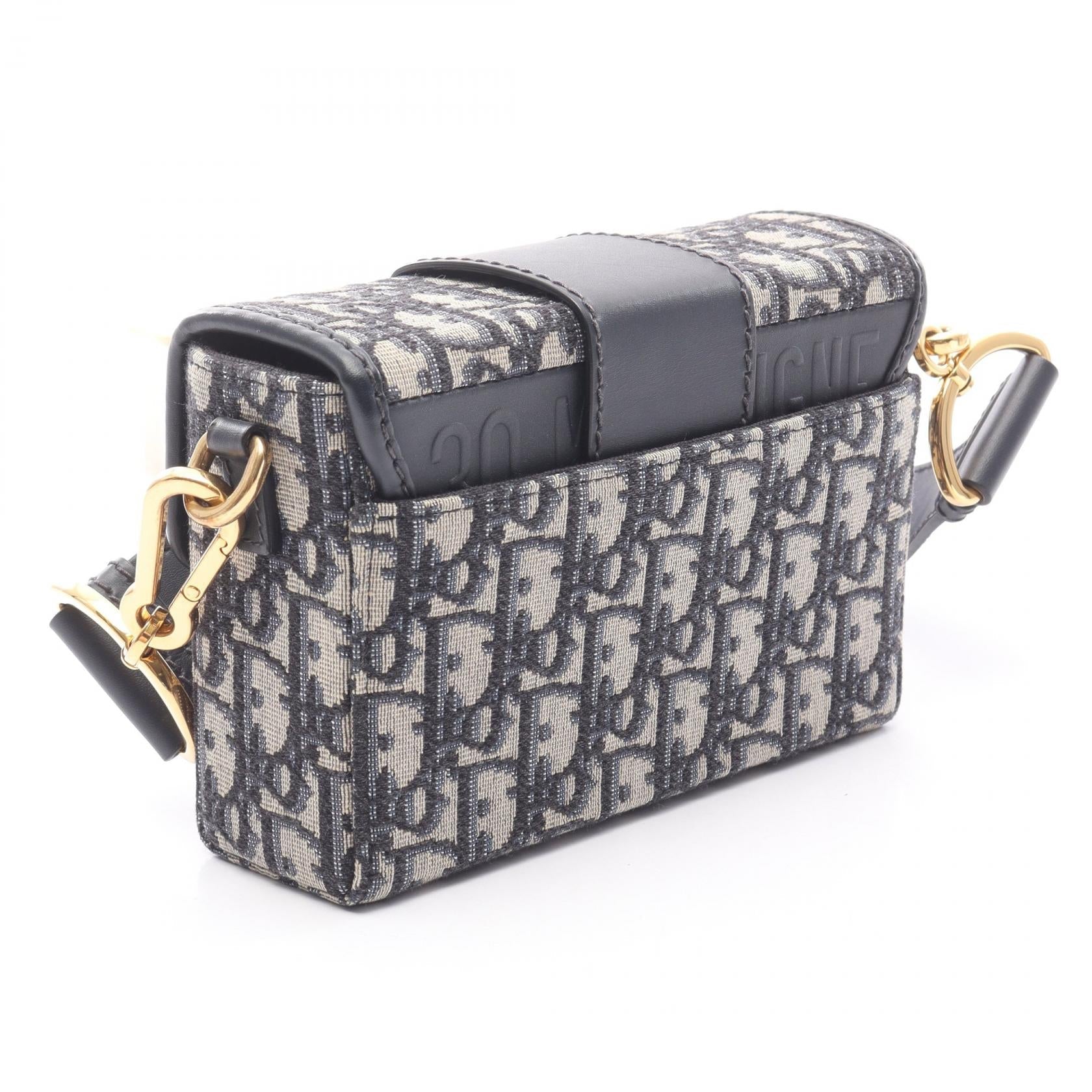 Dior 30 MONTAIGNE Oblique Canvas Leather Shoulder Bag