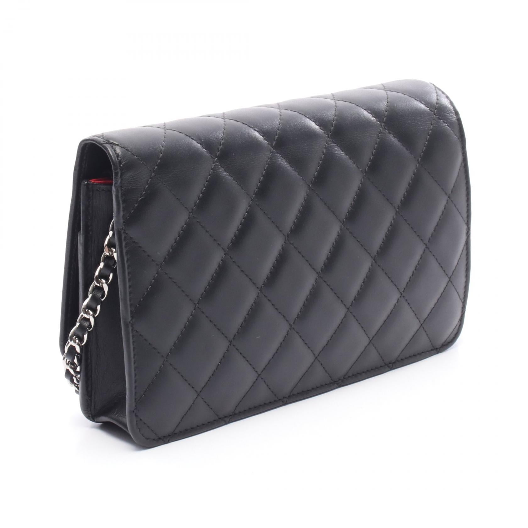 Chanel Cambon Line Leather Patent Leather Shoulder Bag