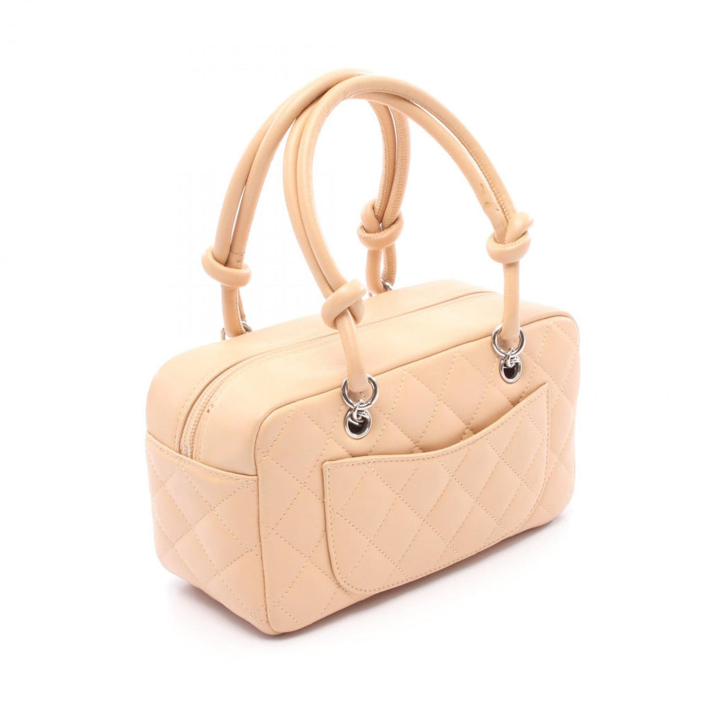Chanel Cambon Line Leather Patent Leather Handbag