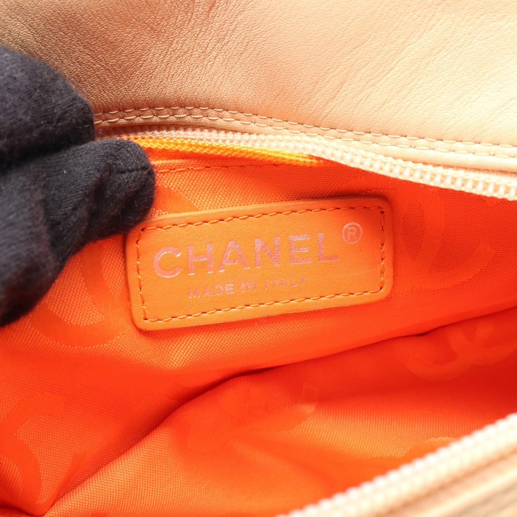 Chanel Cambon Line Leather Patent Leather Handbag