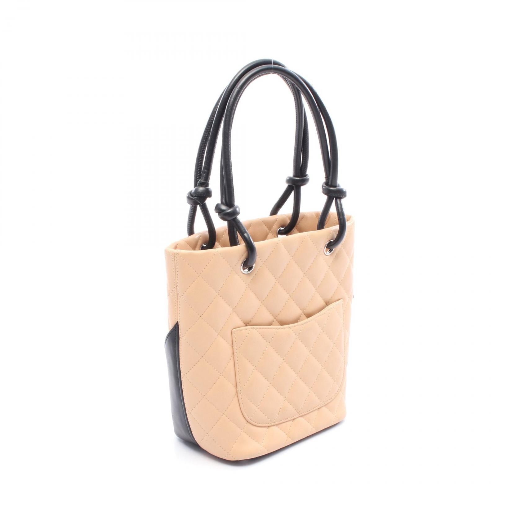 Chanel Cambon Line Small Tote Bag Leather Bag