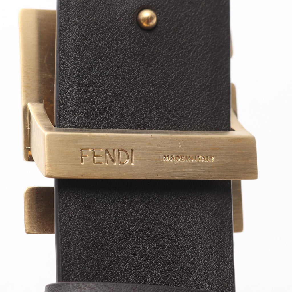 Fendi FF Logo Leather Belt
