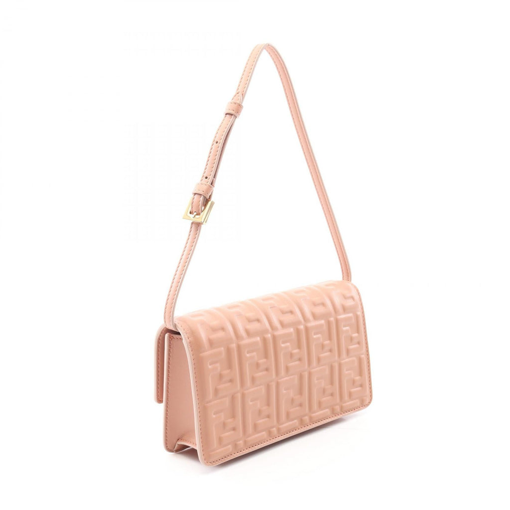 Fendi Baguette Zucca Leather Shoulder Bag