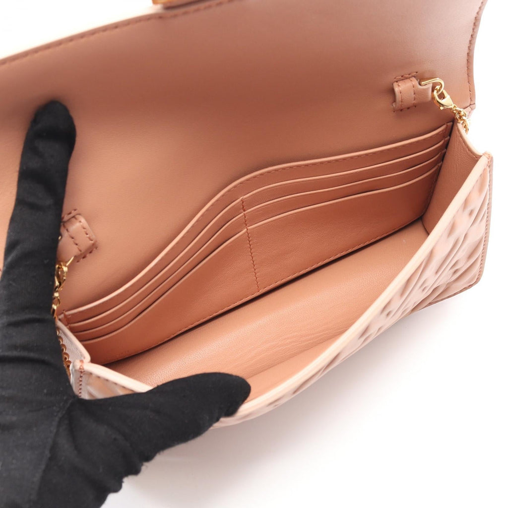 Fendi Baguette Zucca Leather Shoulder Bag