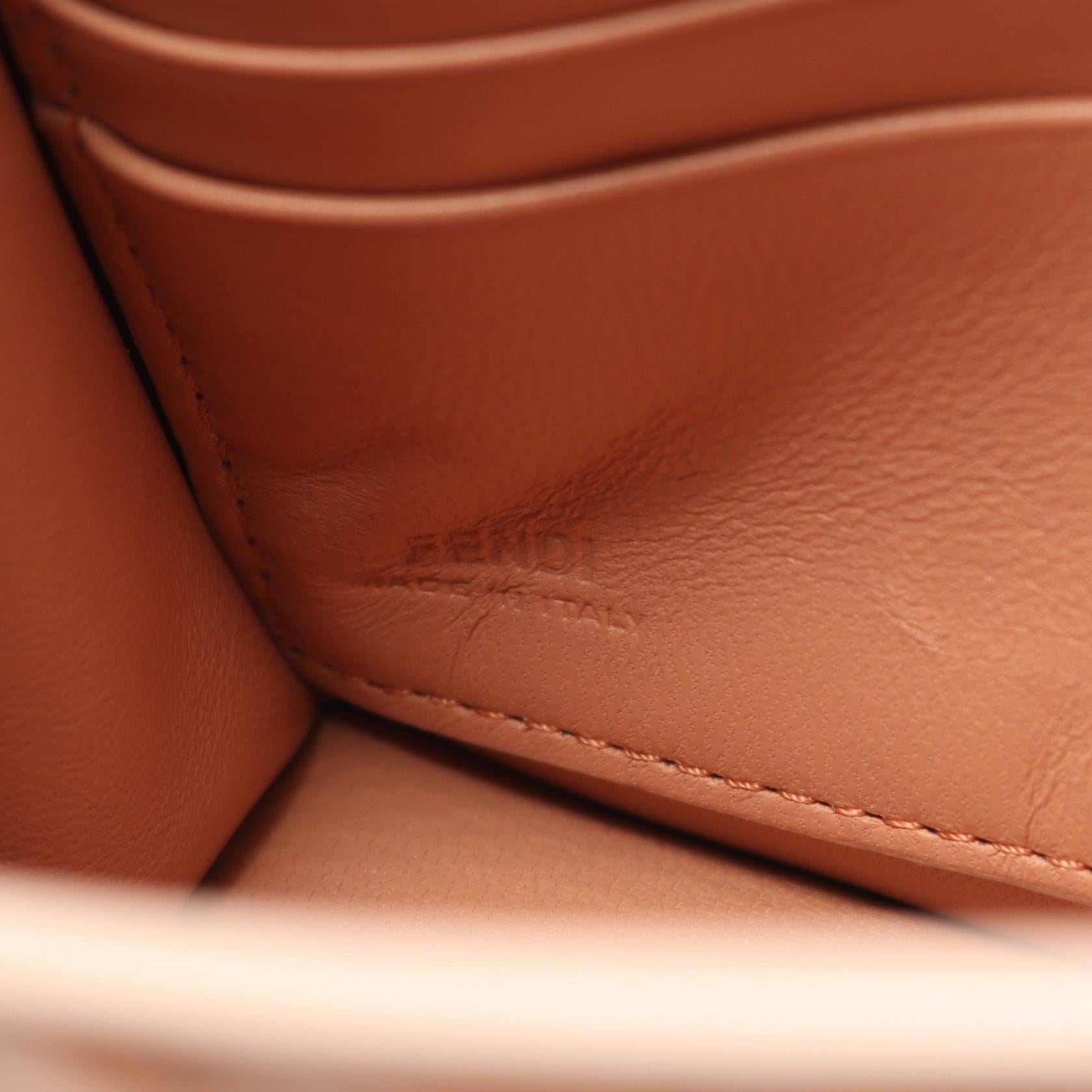 Fendi Baguette Zucca Leather Shoulder Bag