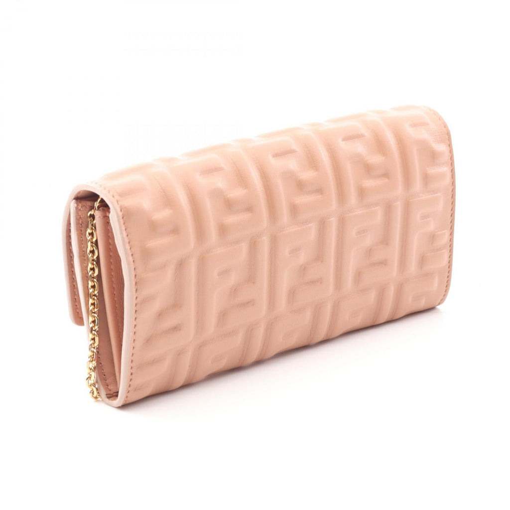 Fendi FF Logo Calf Leather Shoulder Bag