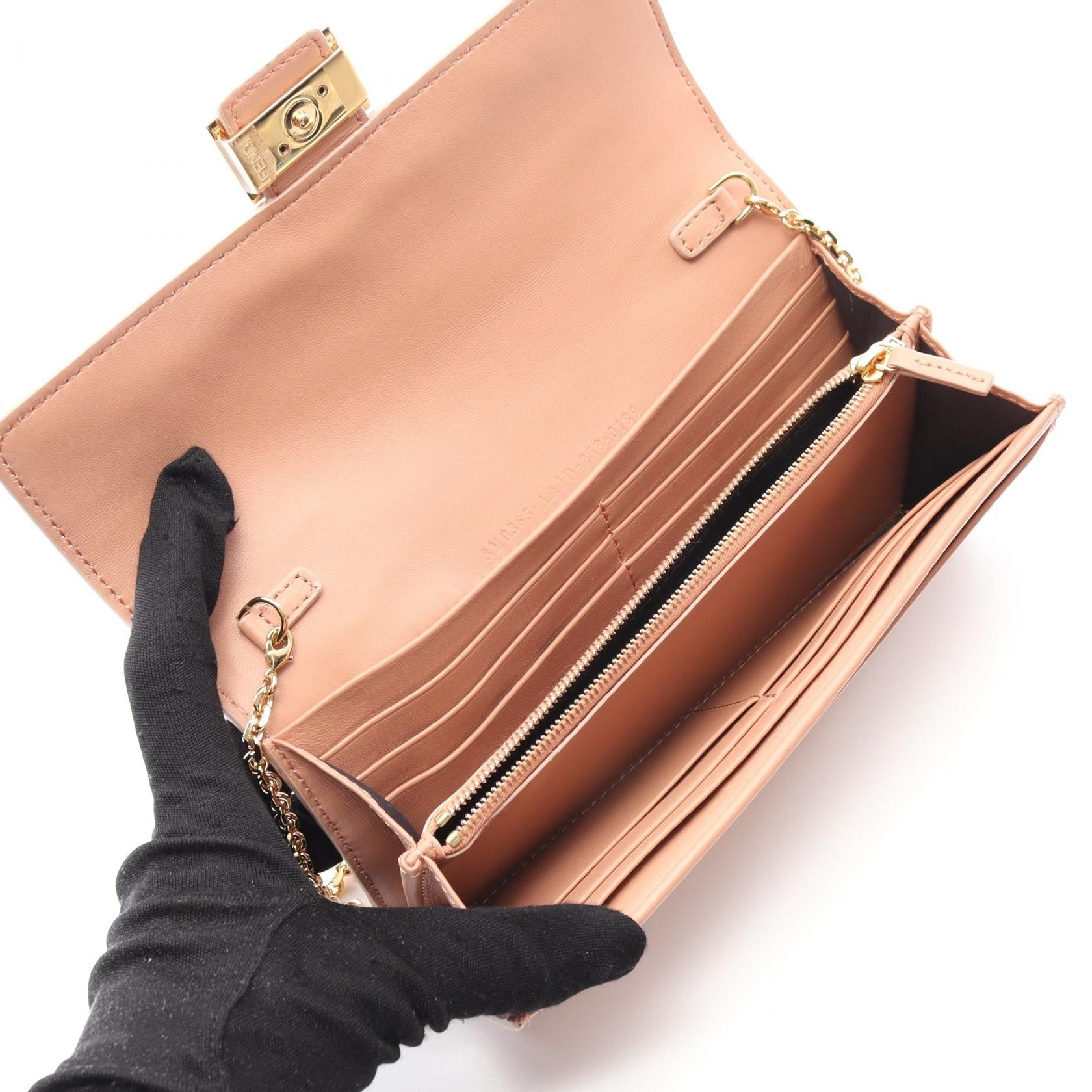 Fendi FF Logo Calf Leather Shoulder Bag