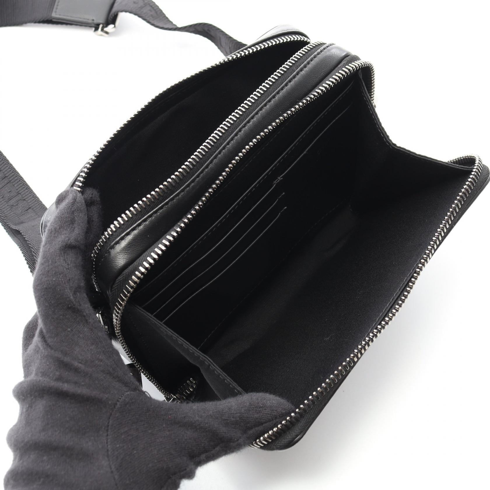 Dior CD Diamond PVC Coated Canvas Leather Shoulder Bag