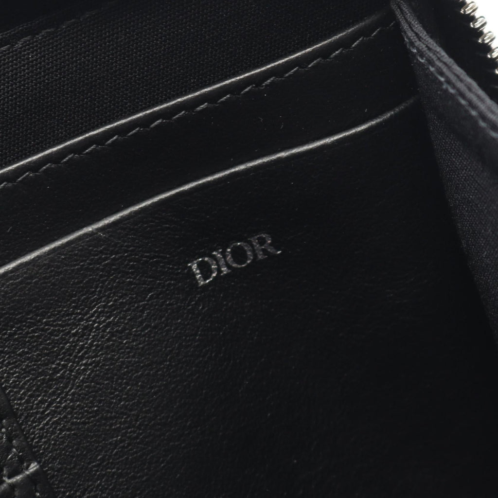 Dior CD Diamond PVC Coated Canvas Leather Shoulder Bag