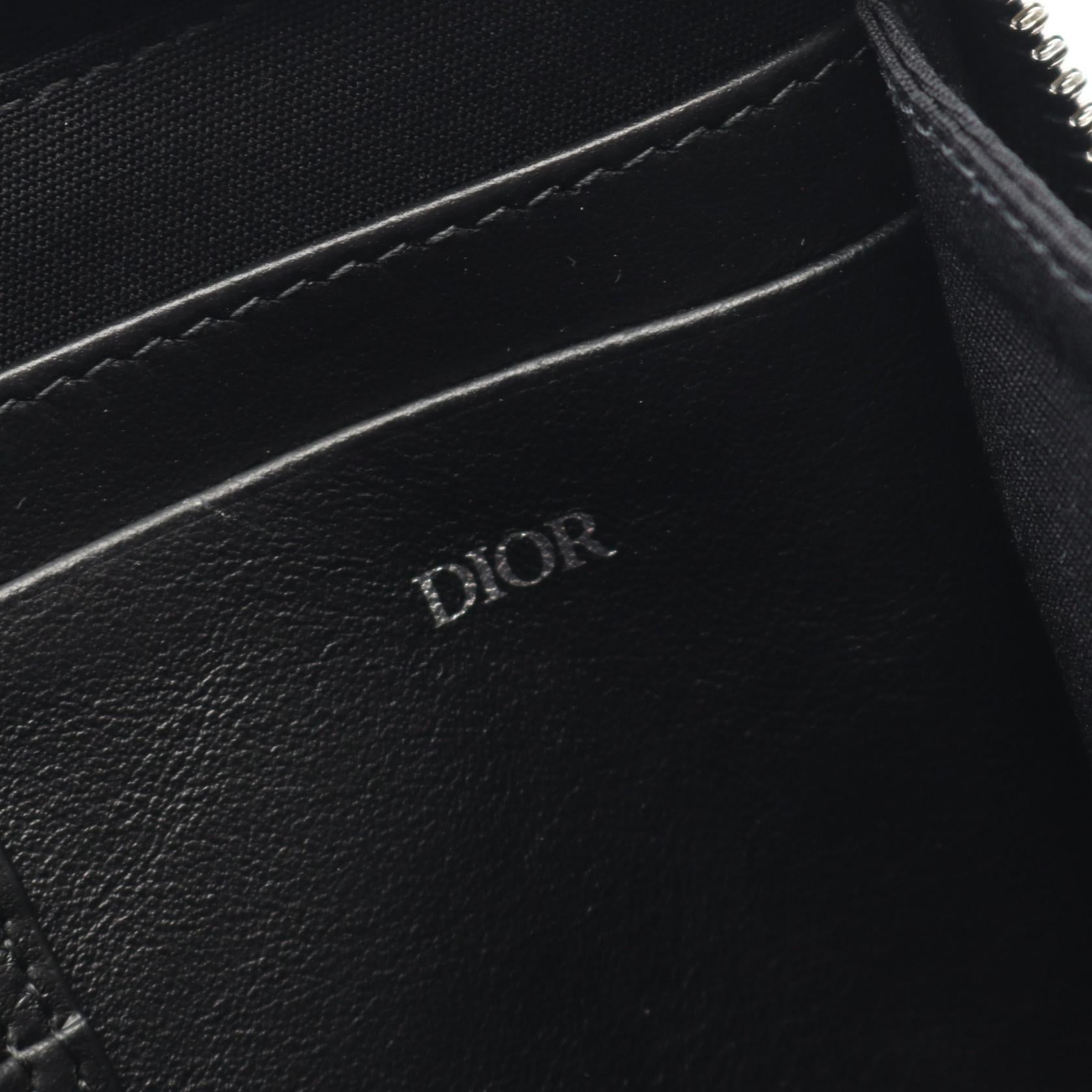 Dior CD Diamond PVC Coated Canvas Leather Shoulder Bag