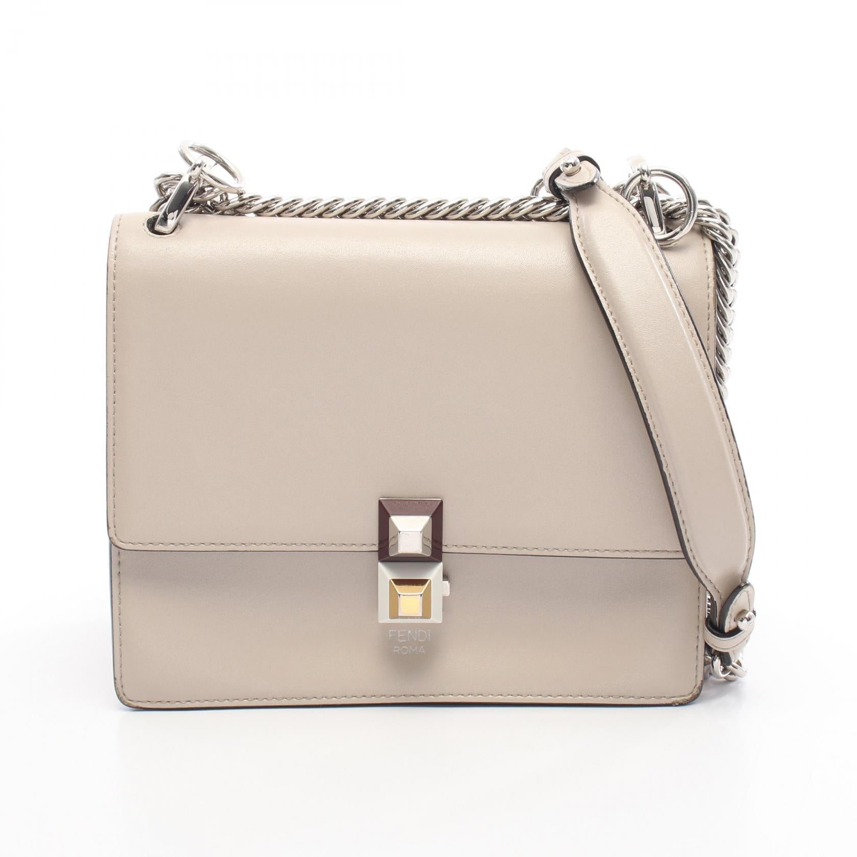 Fendi MINI KAN I Leather Shoulder Bag