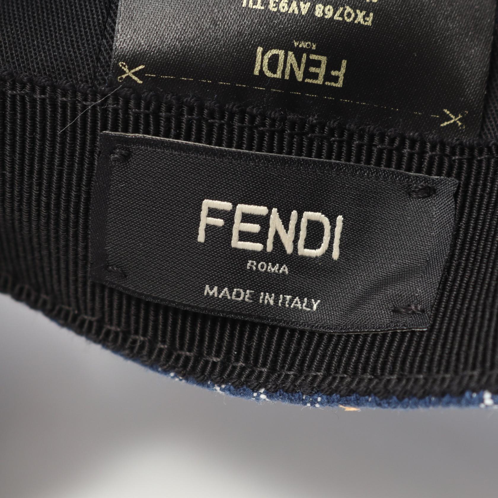 Fendi FF Logo Denim Cap