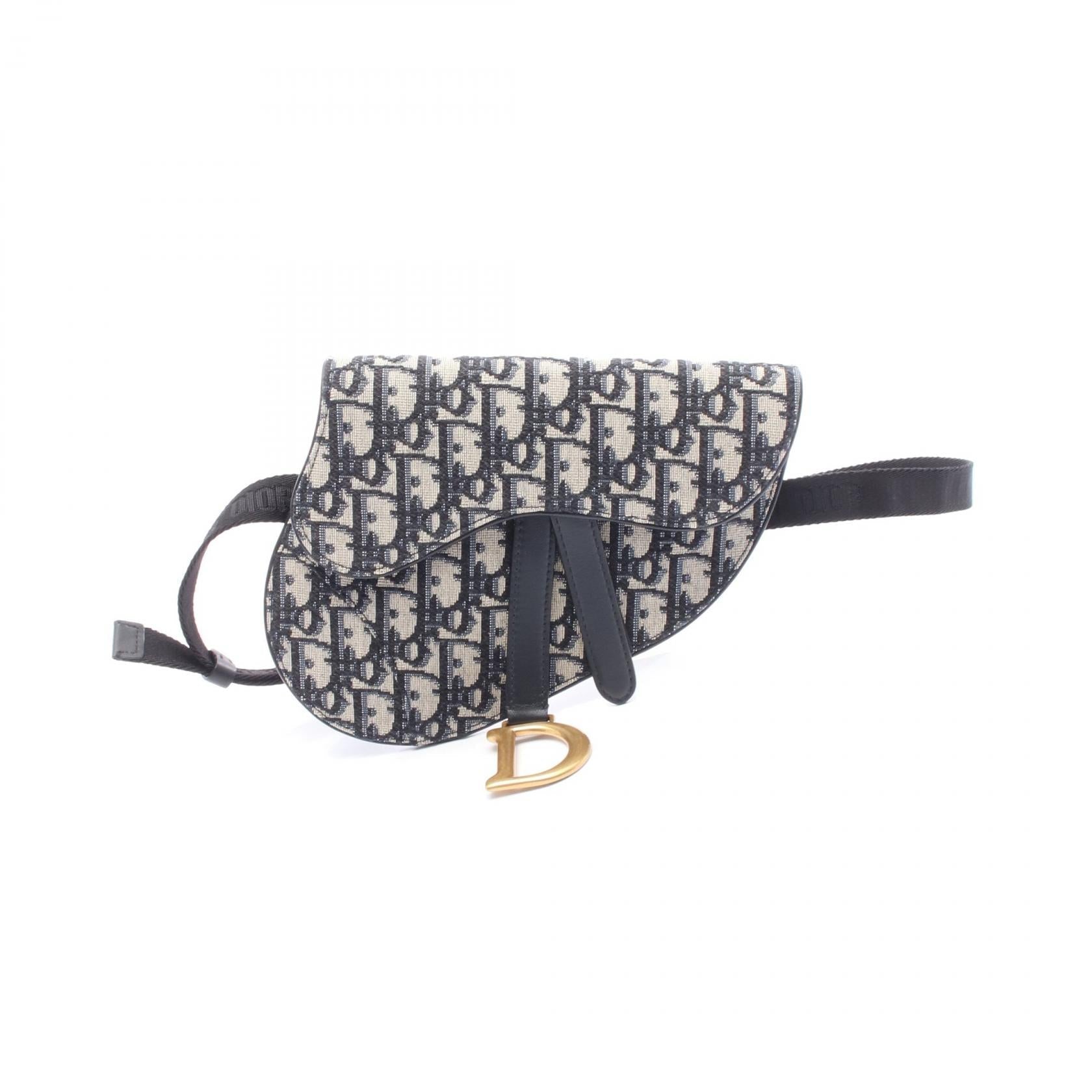 Dior SADDLE Oblique Canvas Leather Waist Bag