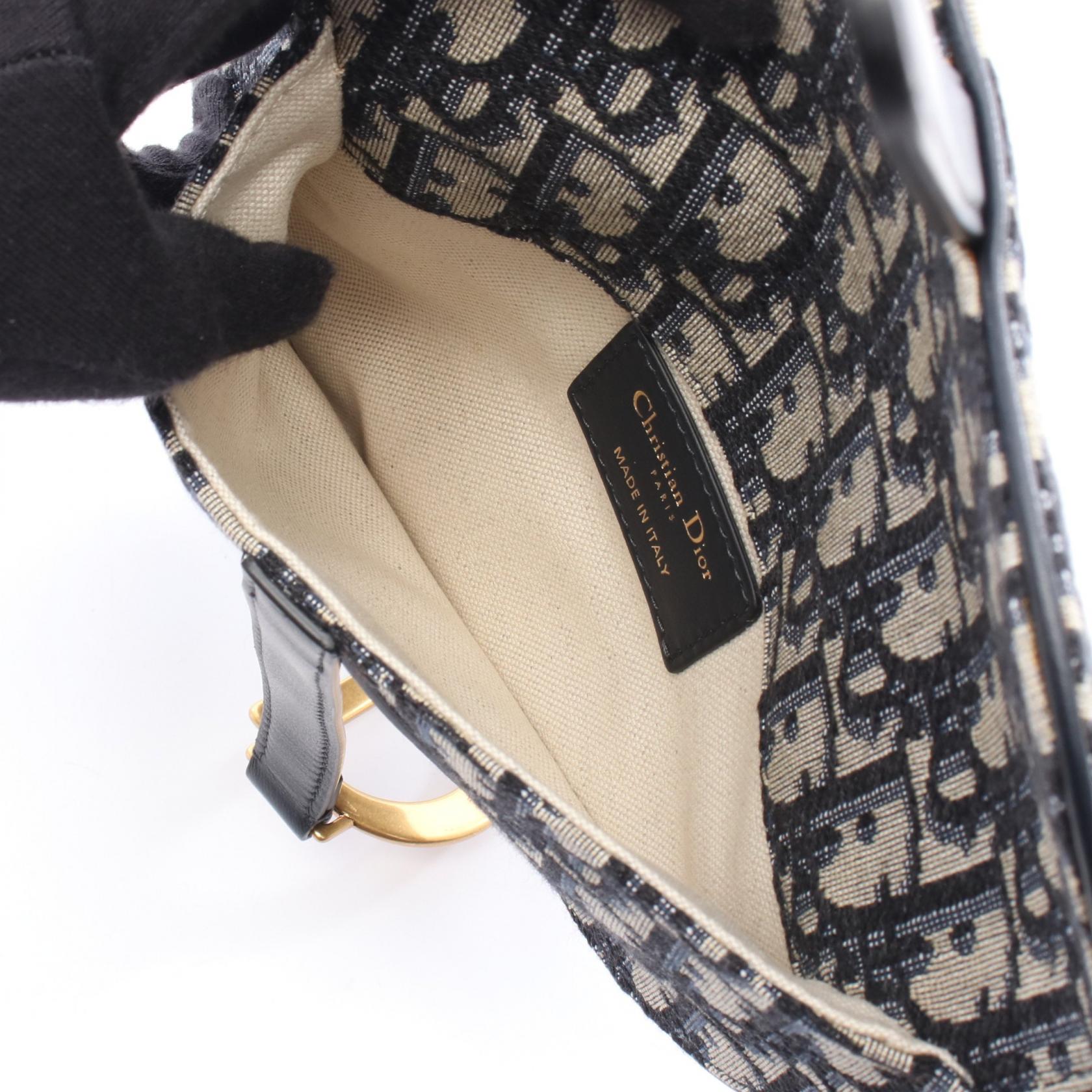 Dior SADDLE Oblique Canvas Leather Waist Bag
