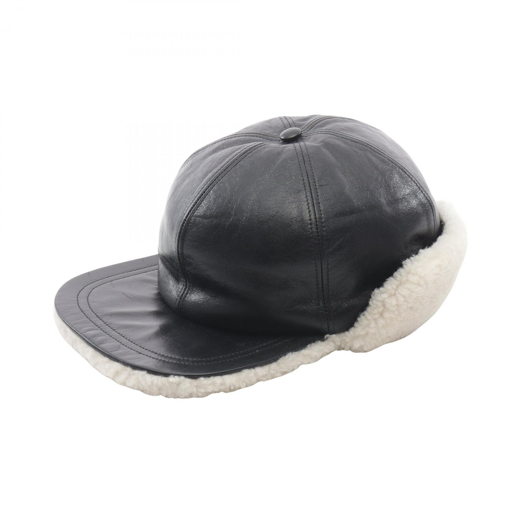 Dior 15ORG919A70190057 Shearling Leather Cap