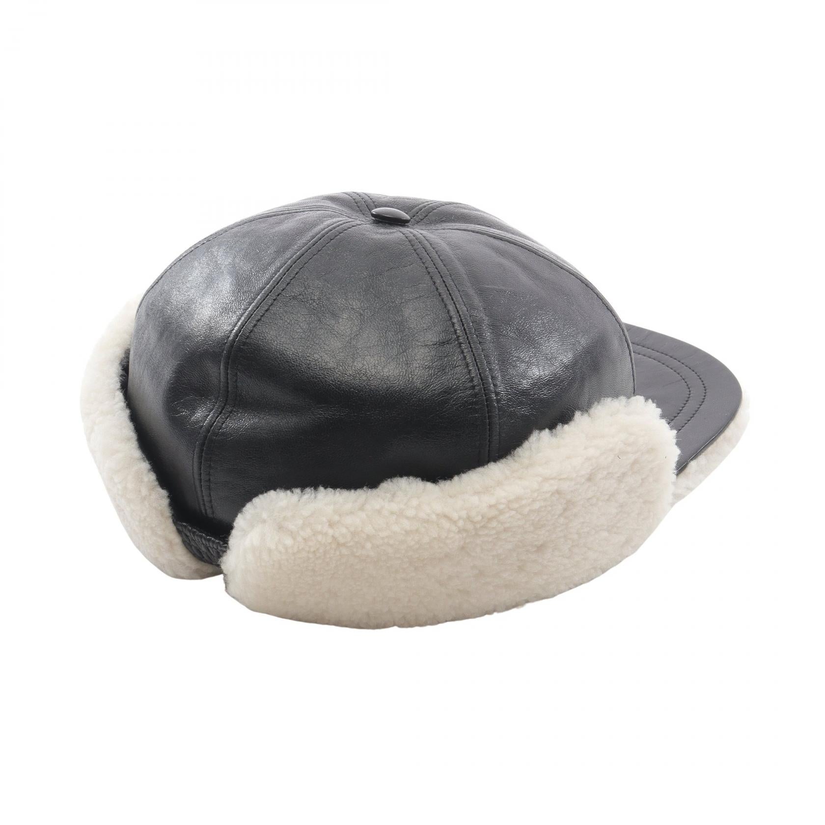 Dior 15ORG919A70190057 Shearling Leather Cap