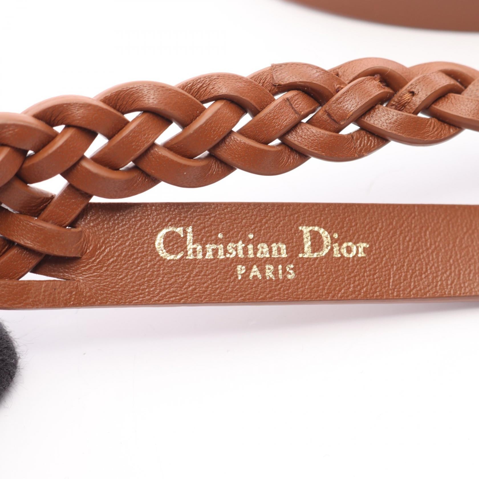 Dior Double Belt Leather Belt