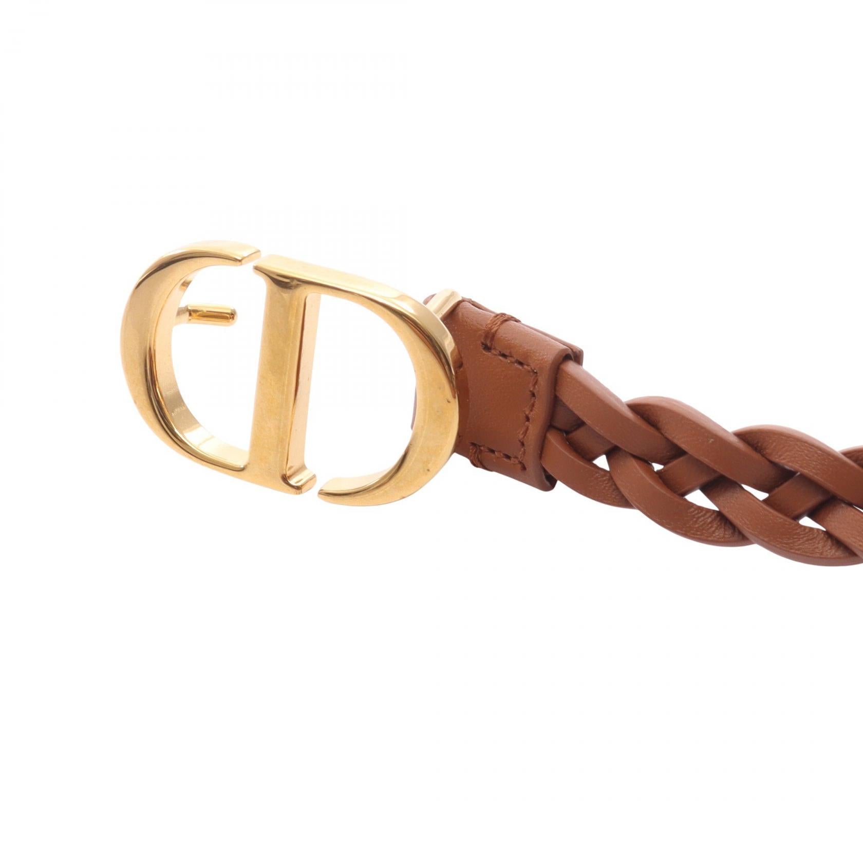 Dior CD Logo Mesh Leather Double Belt