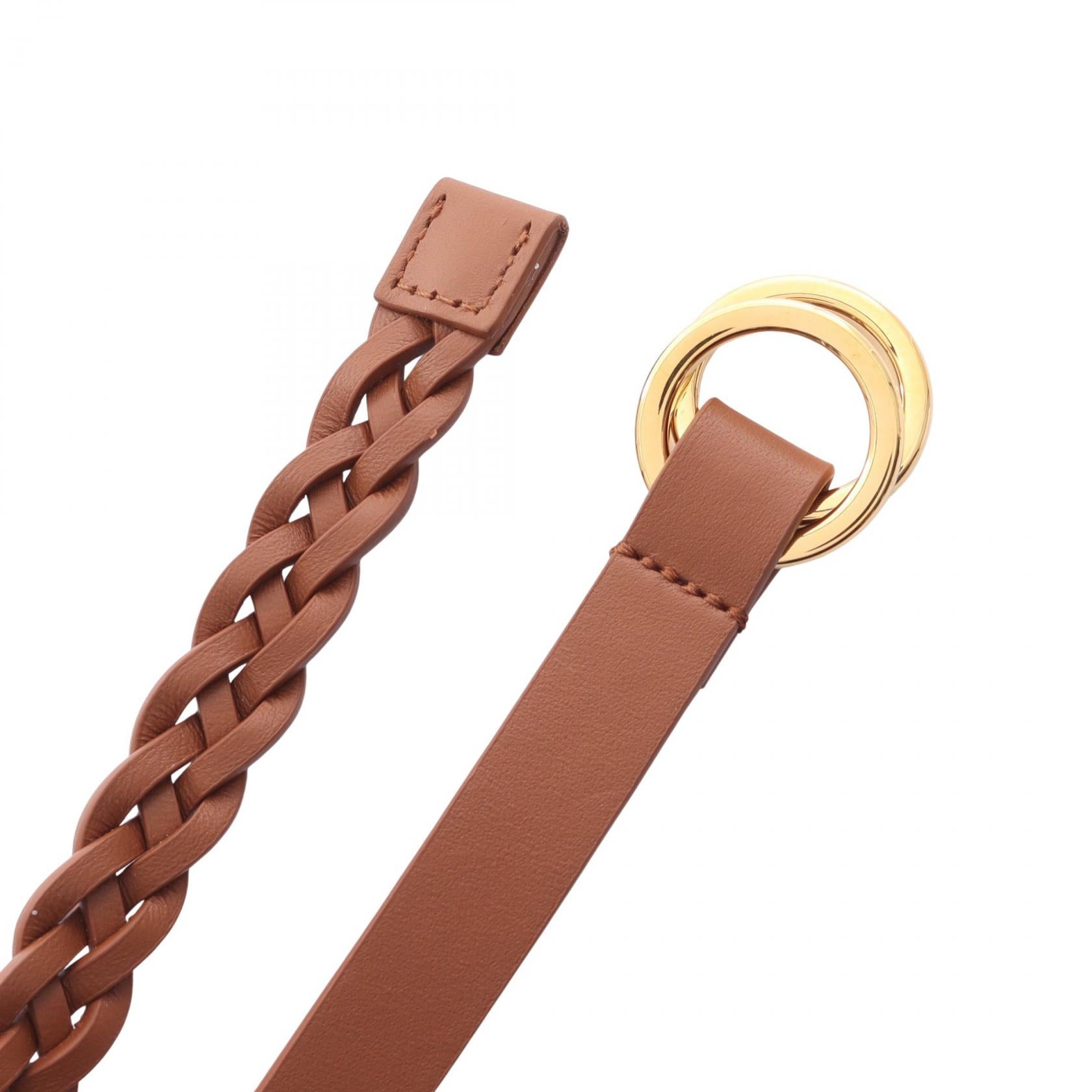 Dior CD Logo Mesh Leather Double Belt