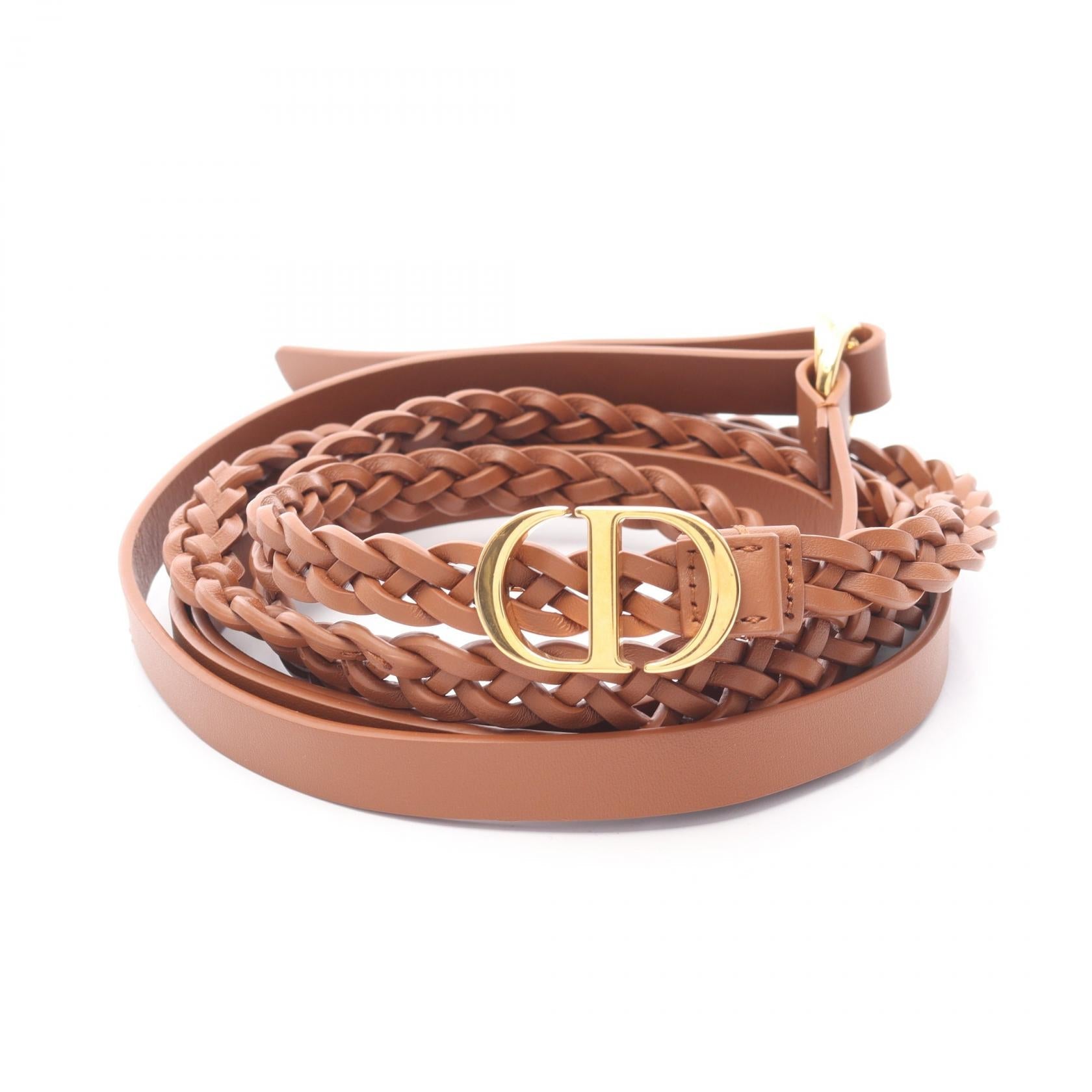 Dior Double Belt Leather Belt