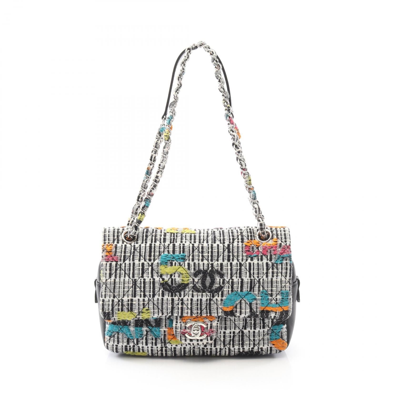 Chanel Matelassé Fabric Leather Shoulder Bag
