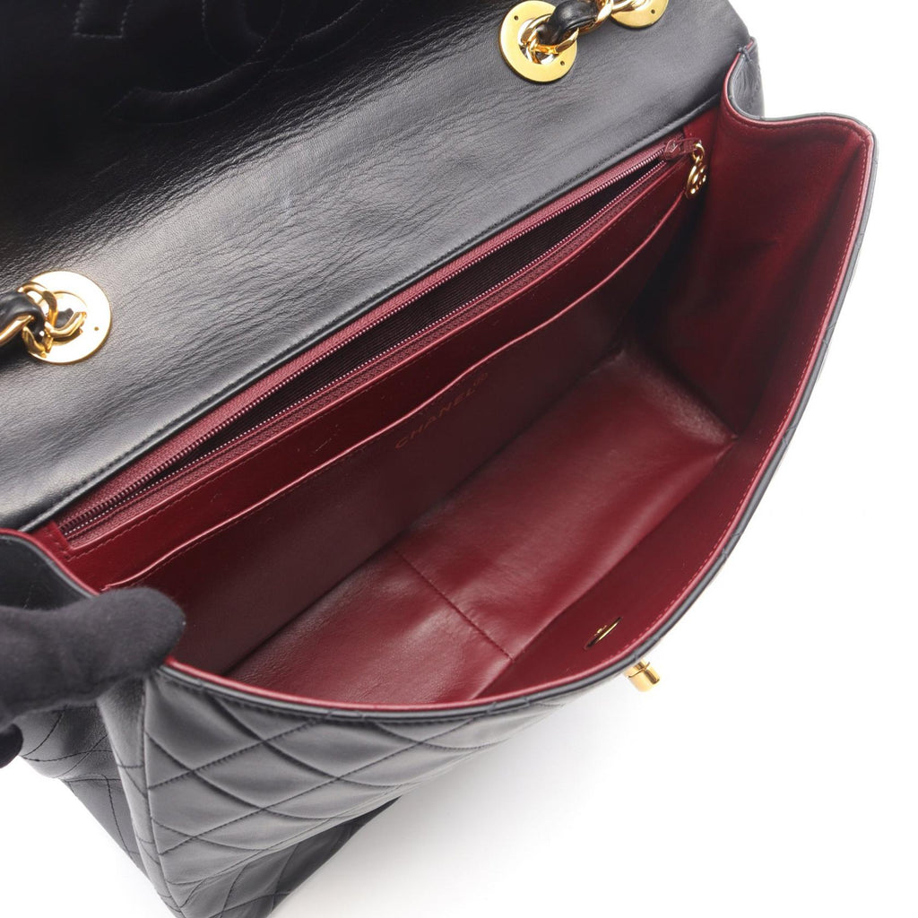 Chanel Deauville Matelasse 34 Lambskin Shoulder Bag