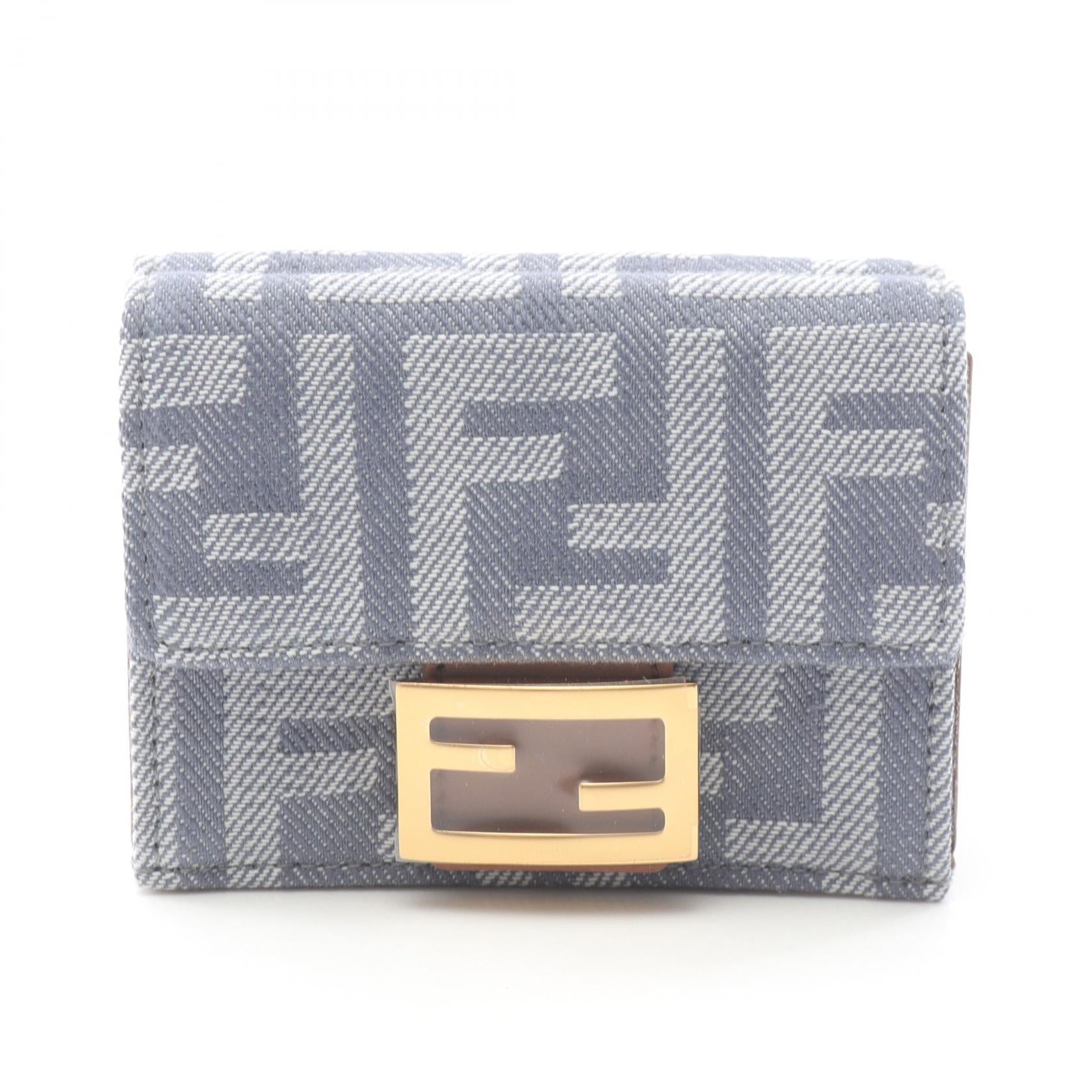 Fendi Baguette Zucca Canvas Wallet