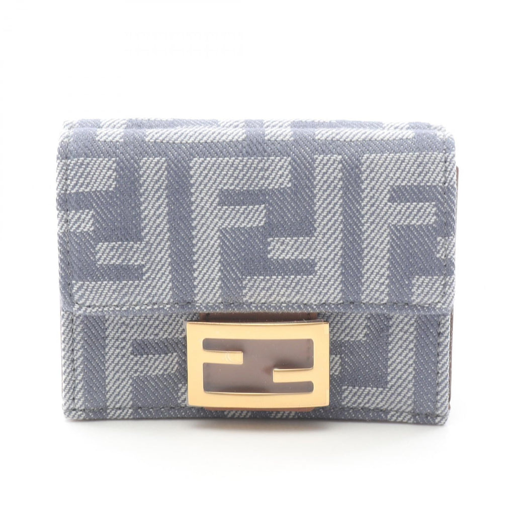 Fendi Baguette Zucca Canvas Wallet