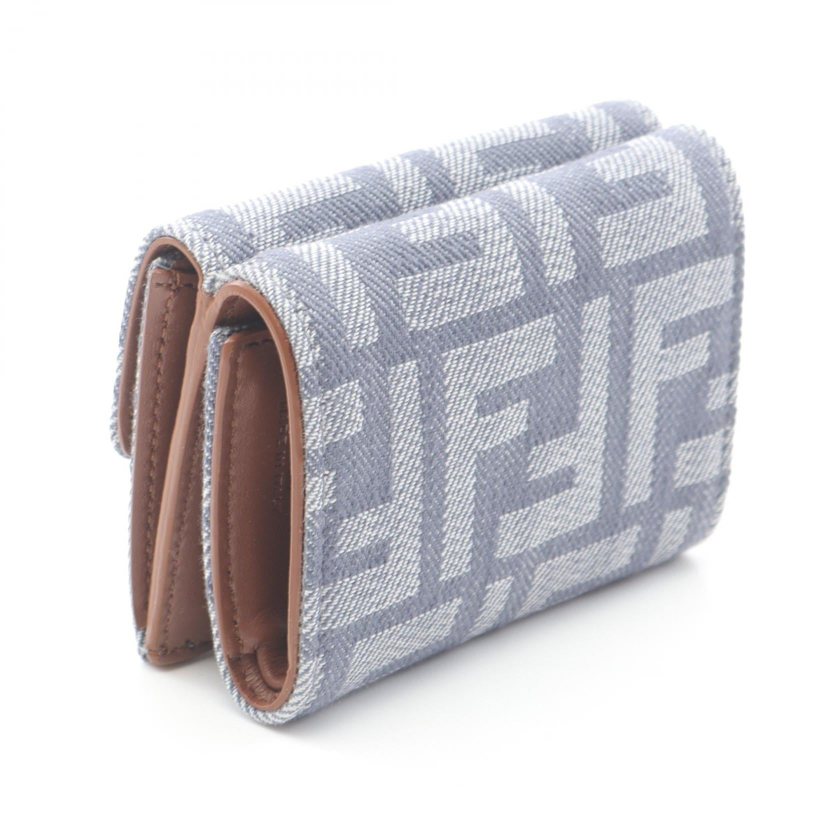 Fendi Baguette Zucca Canvas Wallet
