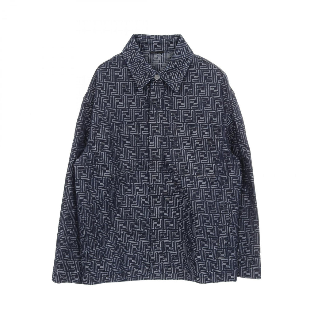Fendi FF Jacquard Cotton Denim Jacket