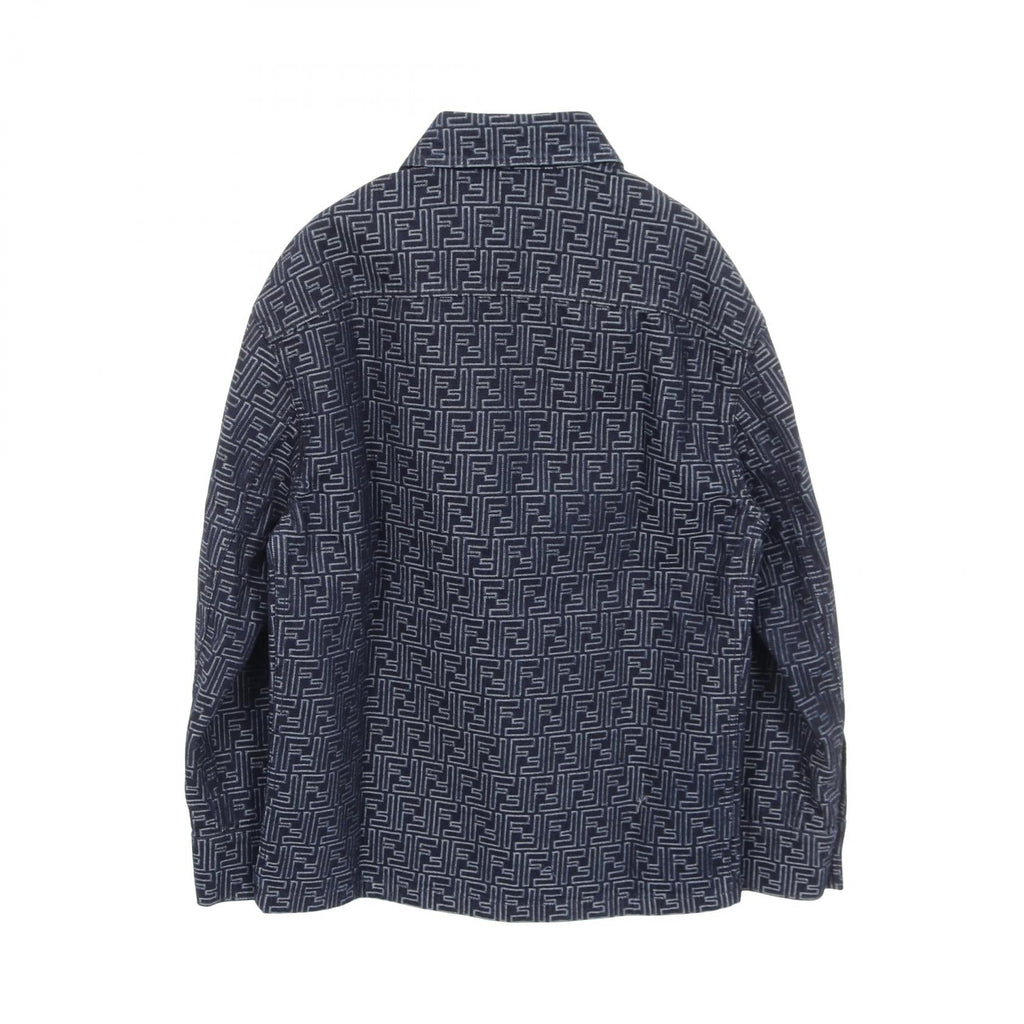 Fendi FF Jacquard Cotton Denim Jacket