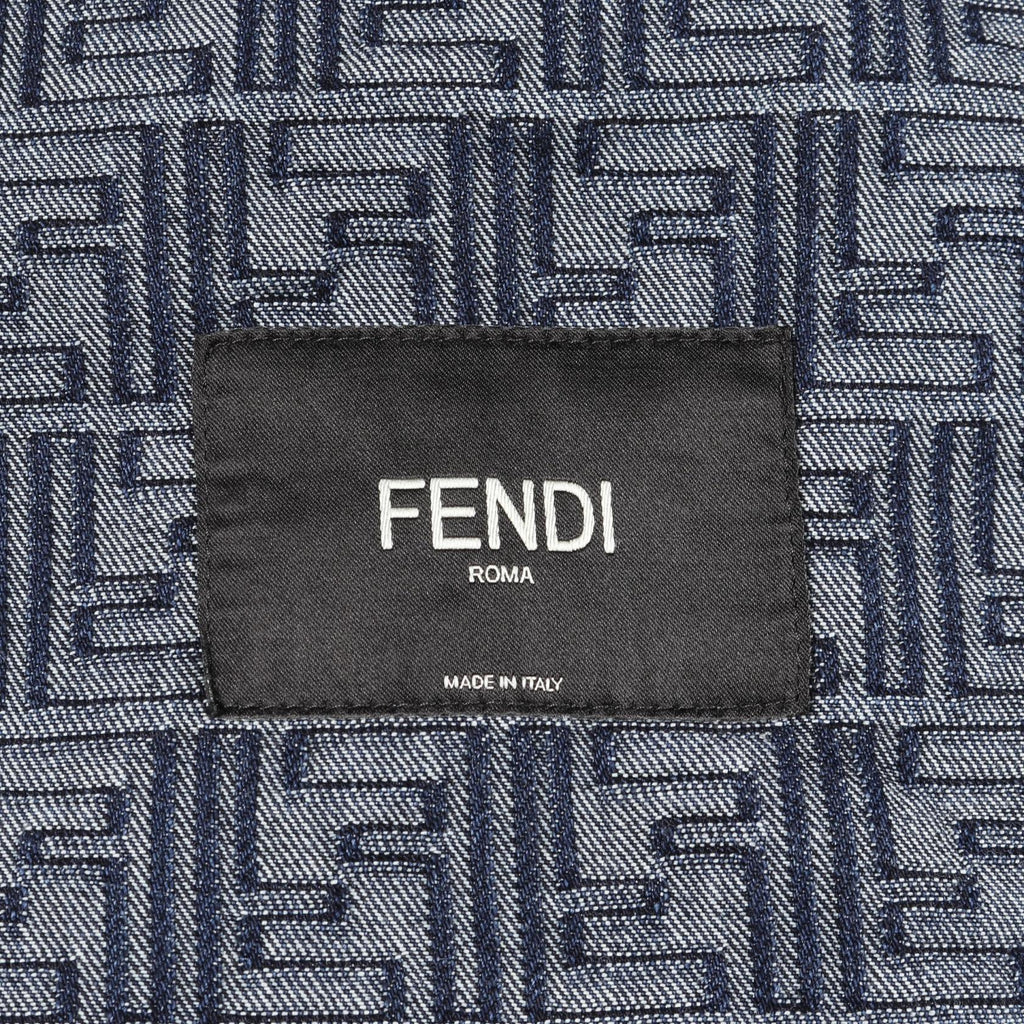 Fendi FF Jacquard Cotton Denim Jacket