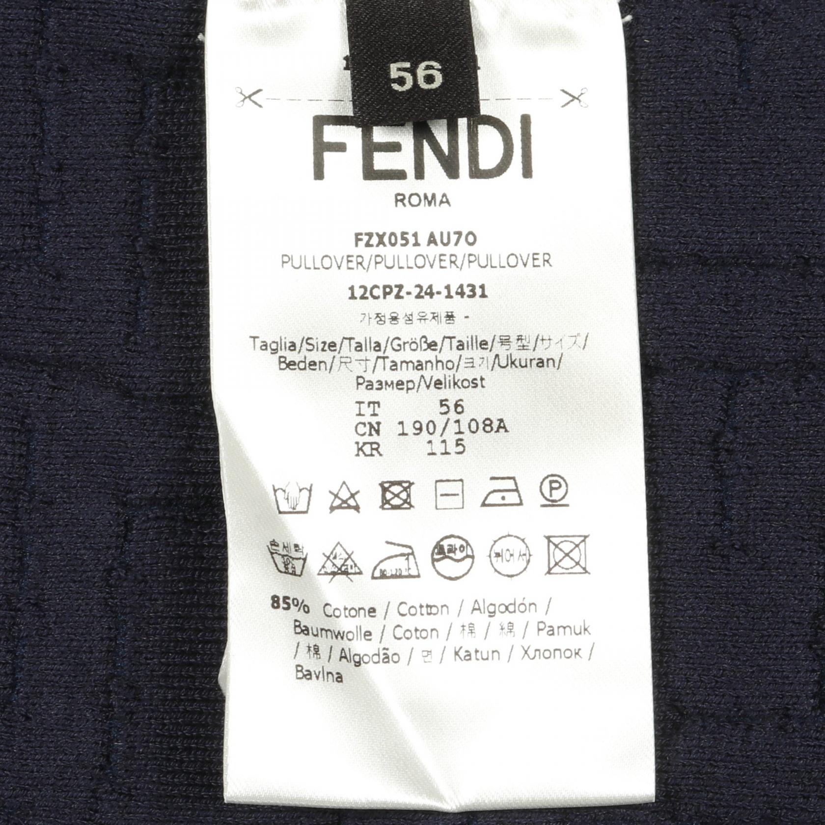Fendi Selleria Cotton Nylon Pullover Knit