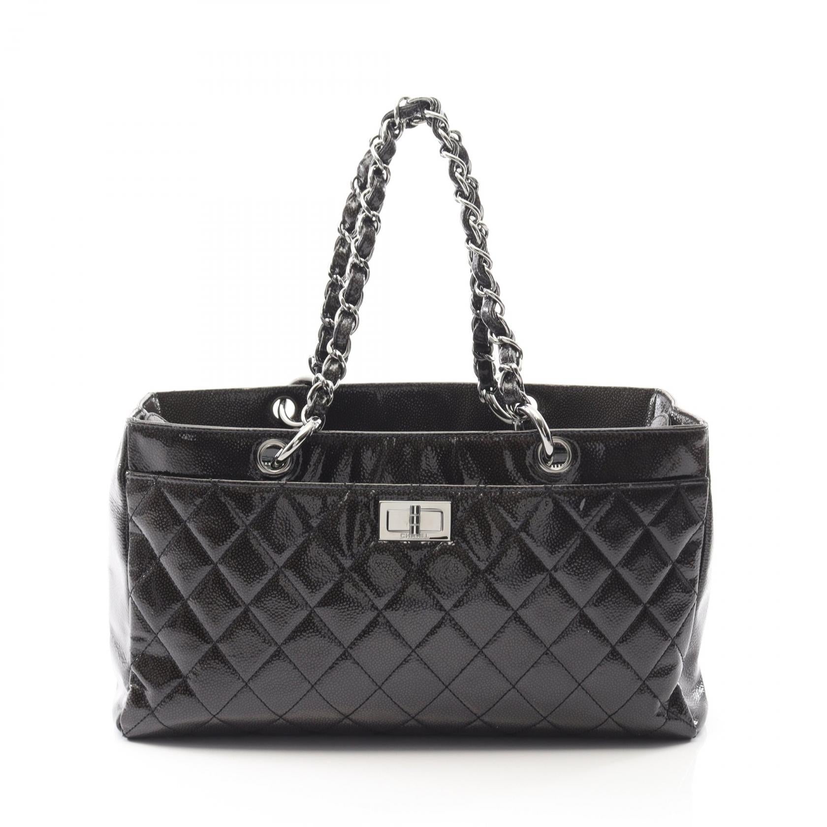 Chanel 2.55 Patent Leather Tote Bag