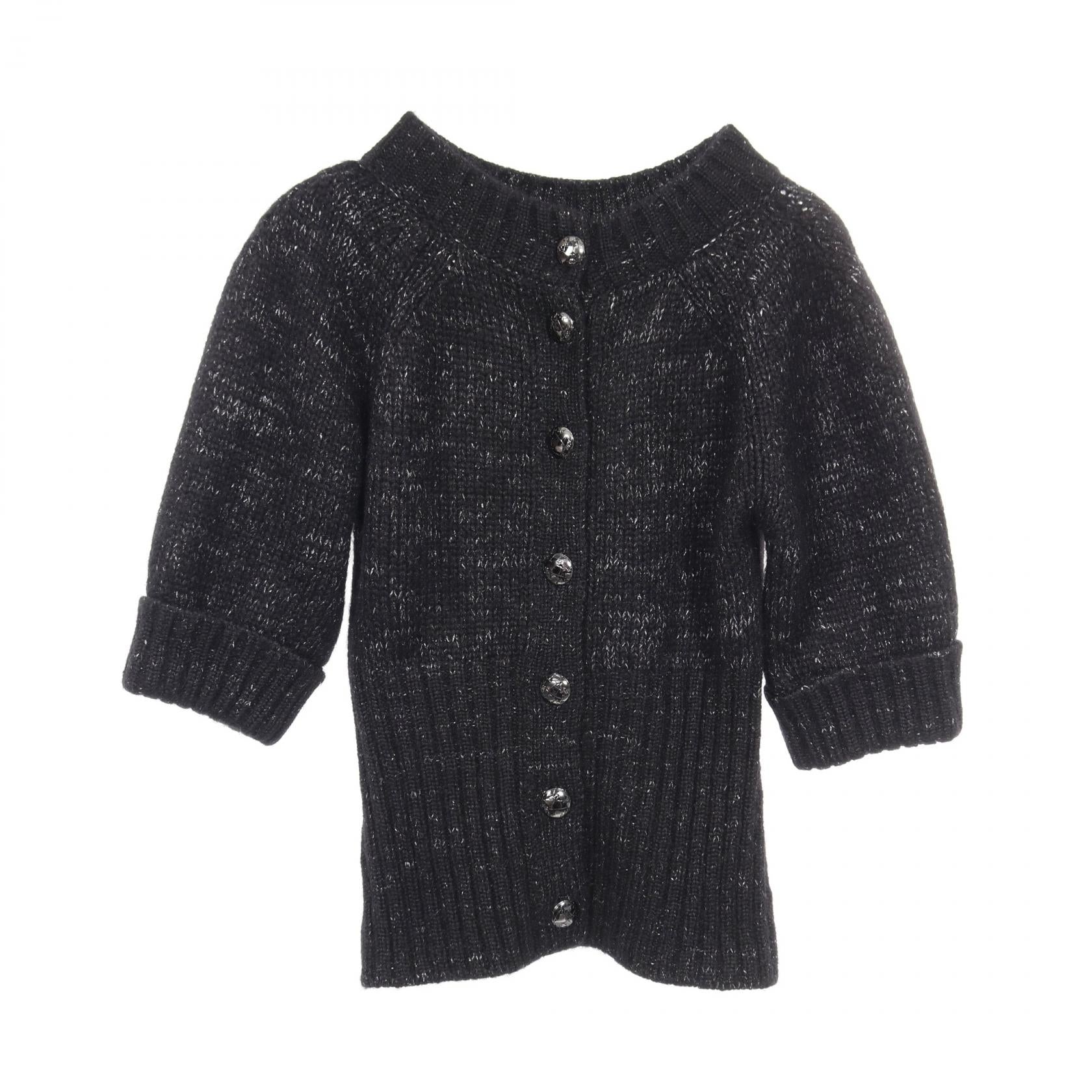 Chanel Coco Mark Button Cashmere Mohair Knitwear