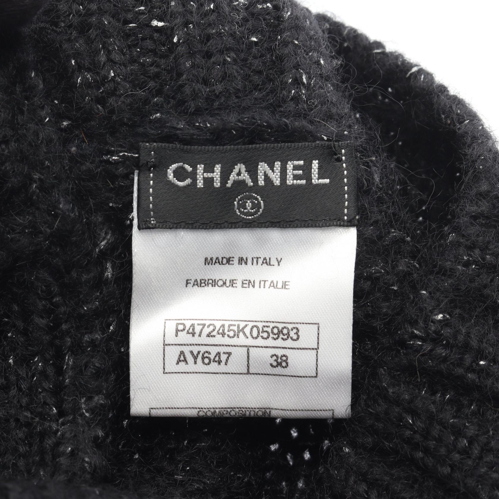 Chanel Coco Mark Button Cashmere Mohair Knitwear