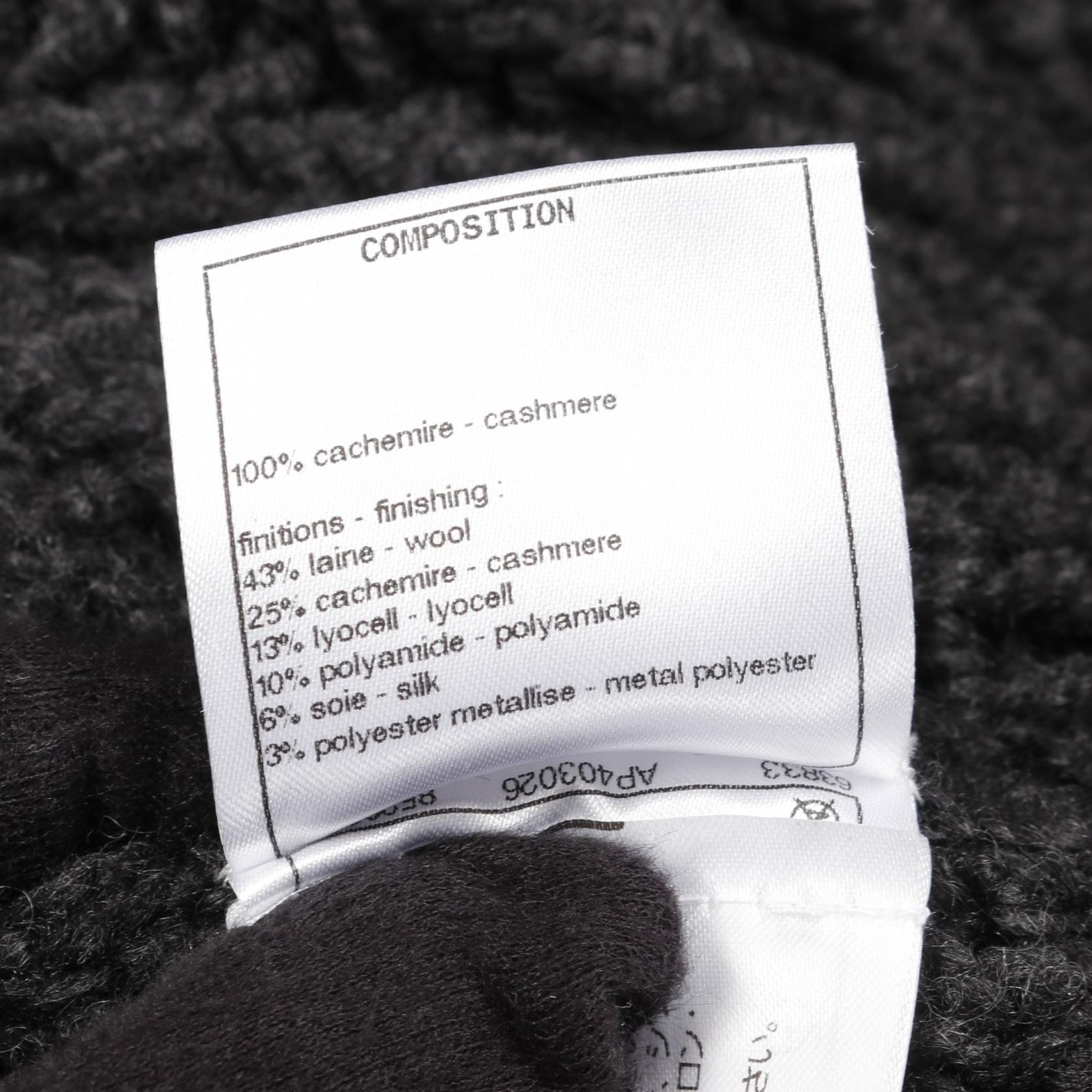 Chanel Coco Mark Button Cashmere igan