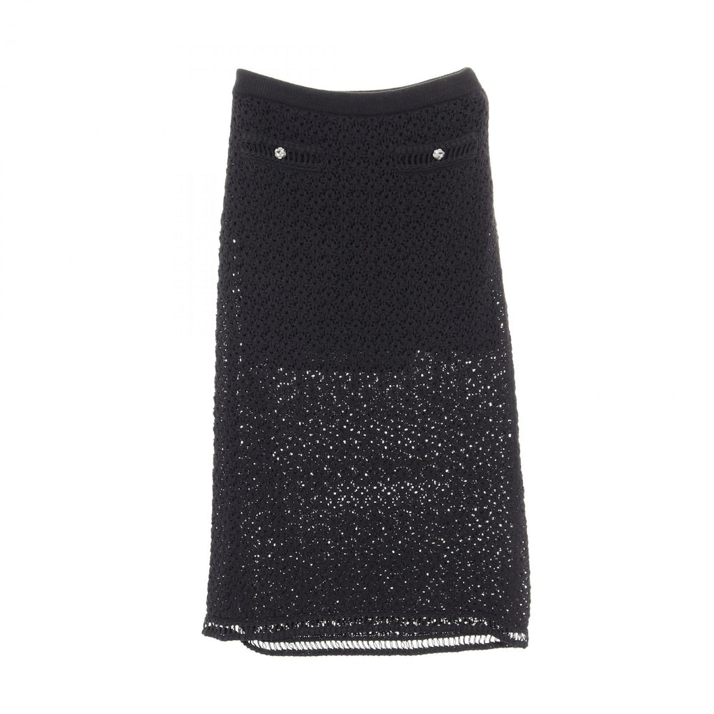 Chanel Camellia Cotton Nylon Skirt