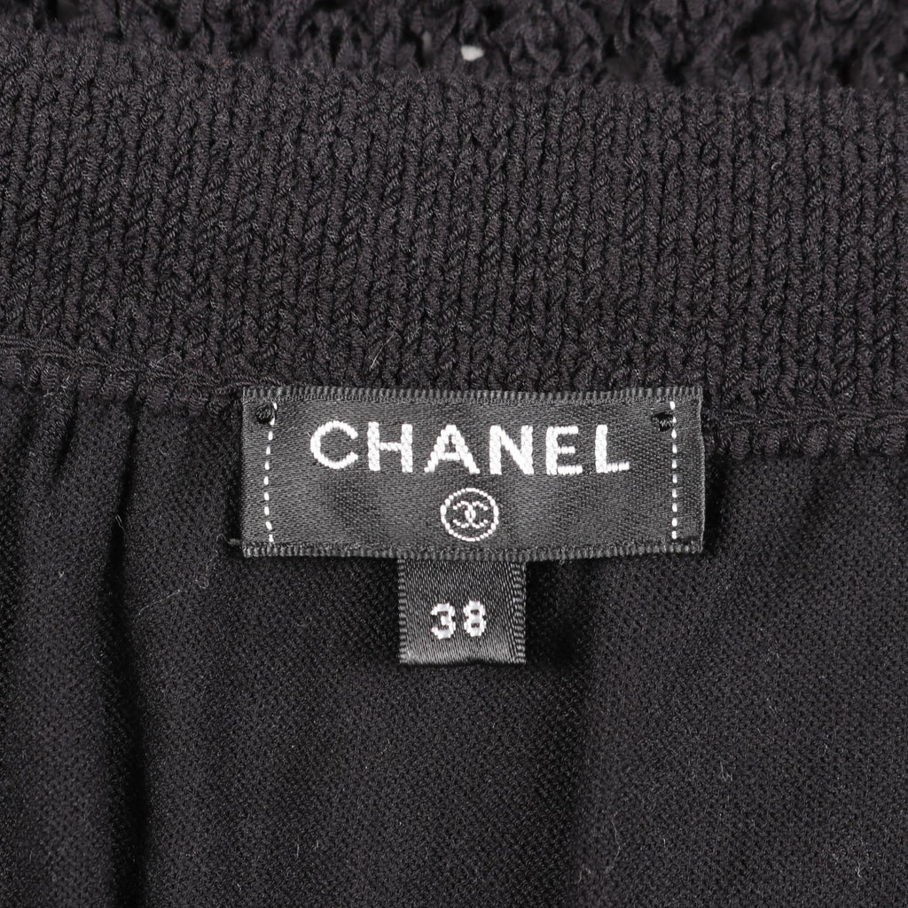 Chanel Camellia Cotton Nylon Skirt