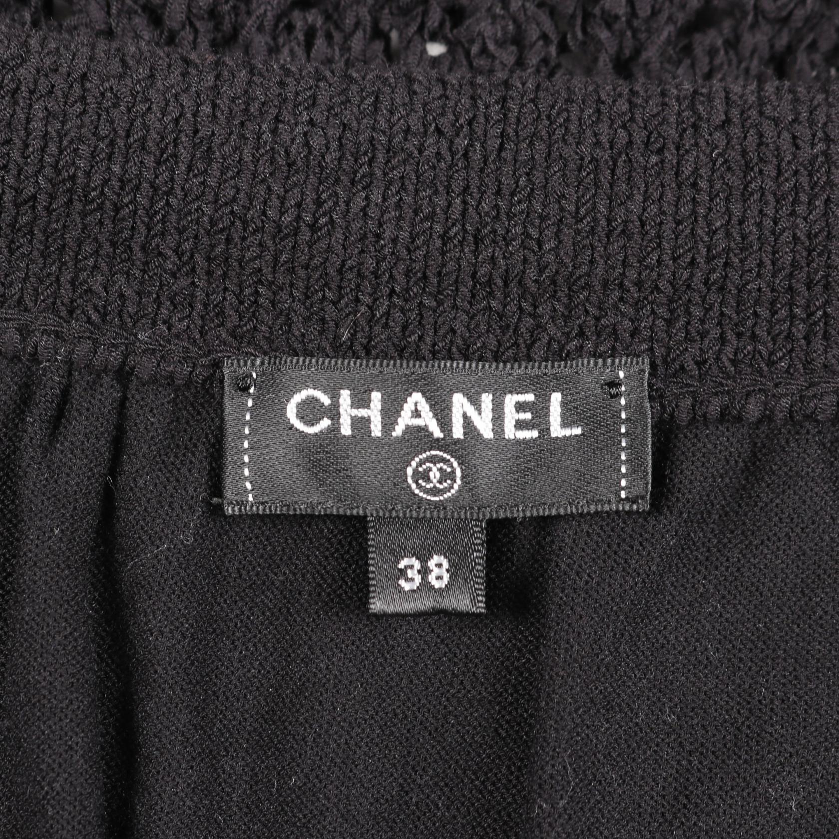 Chanel Camellia Cotton Nylon Skirt