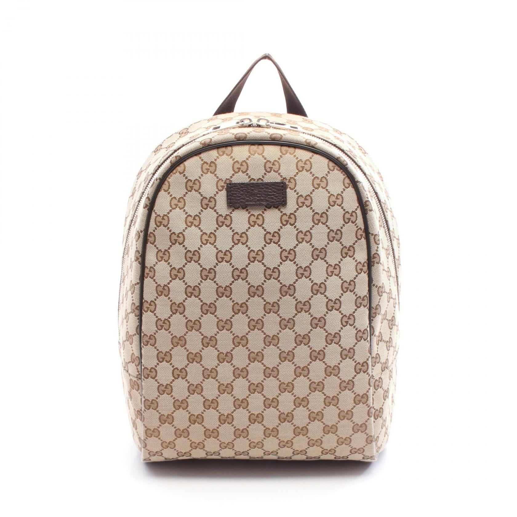 Gucci 449906 KY9NN Canvas Leather Backpack
