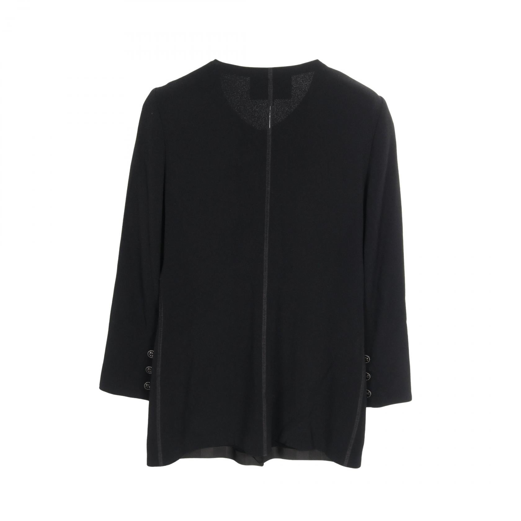 Chanel Coco Mark Button Viscose Collarless Jacket