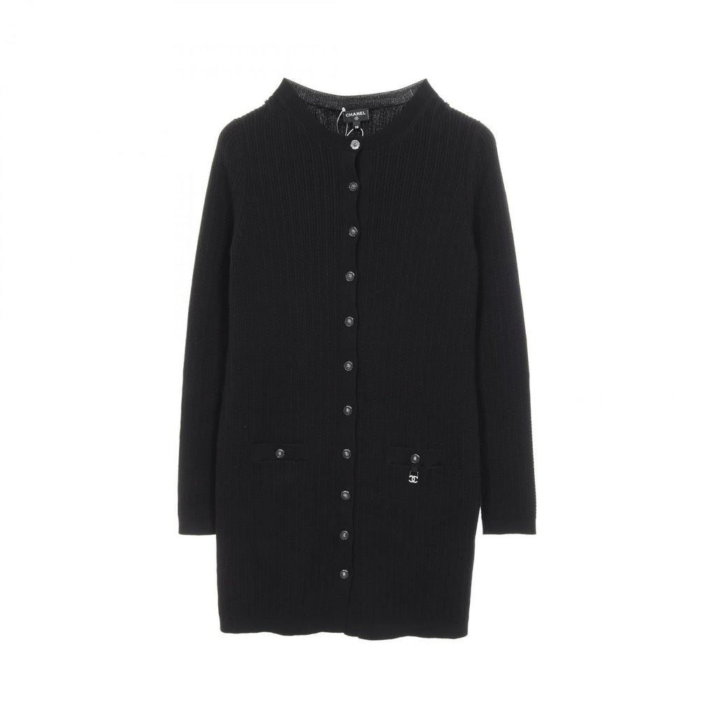 Chanel Coco Mark Lion Button Cotton igan