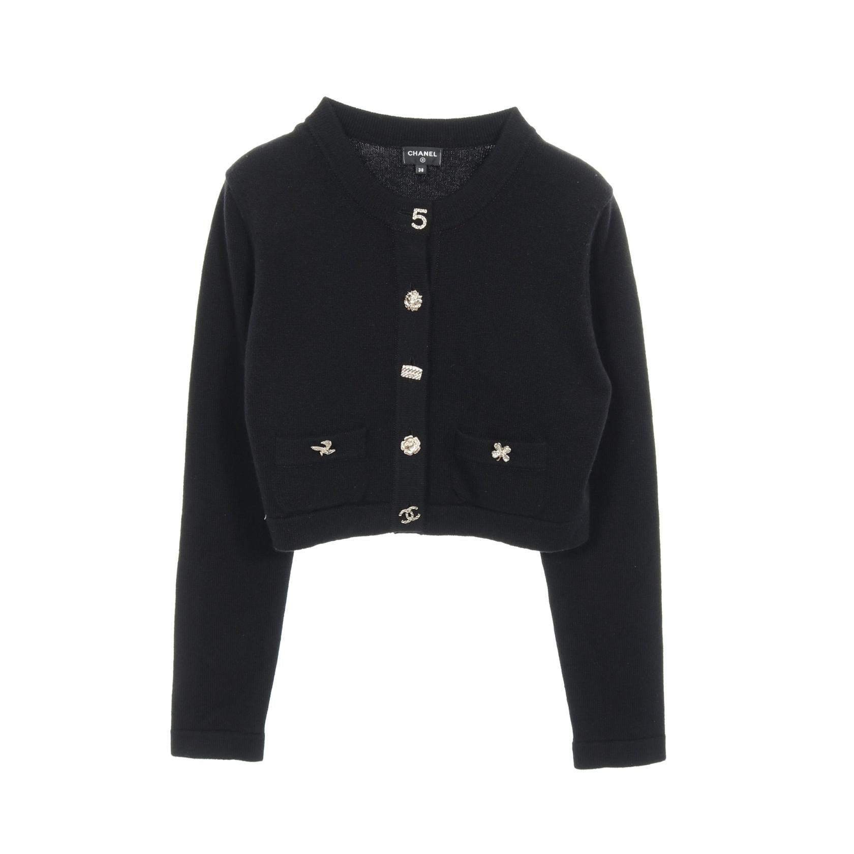 Chanel Coco Mark Button Cashmere igan
