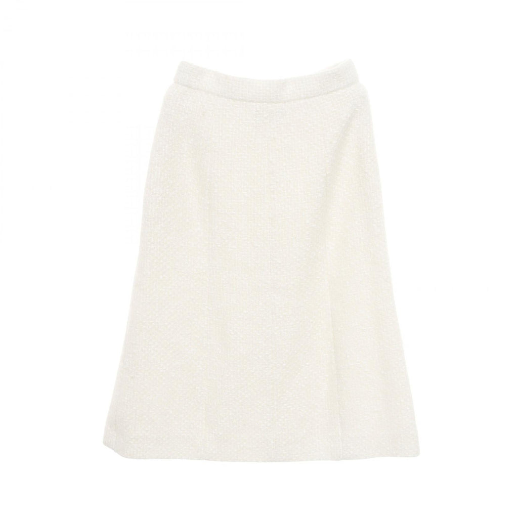 Chanel Coco Mark Button Wool Blend Skirt