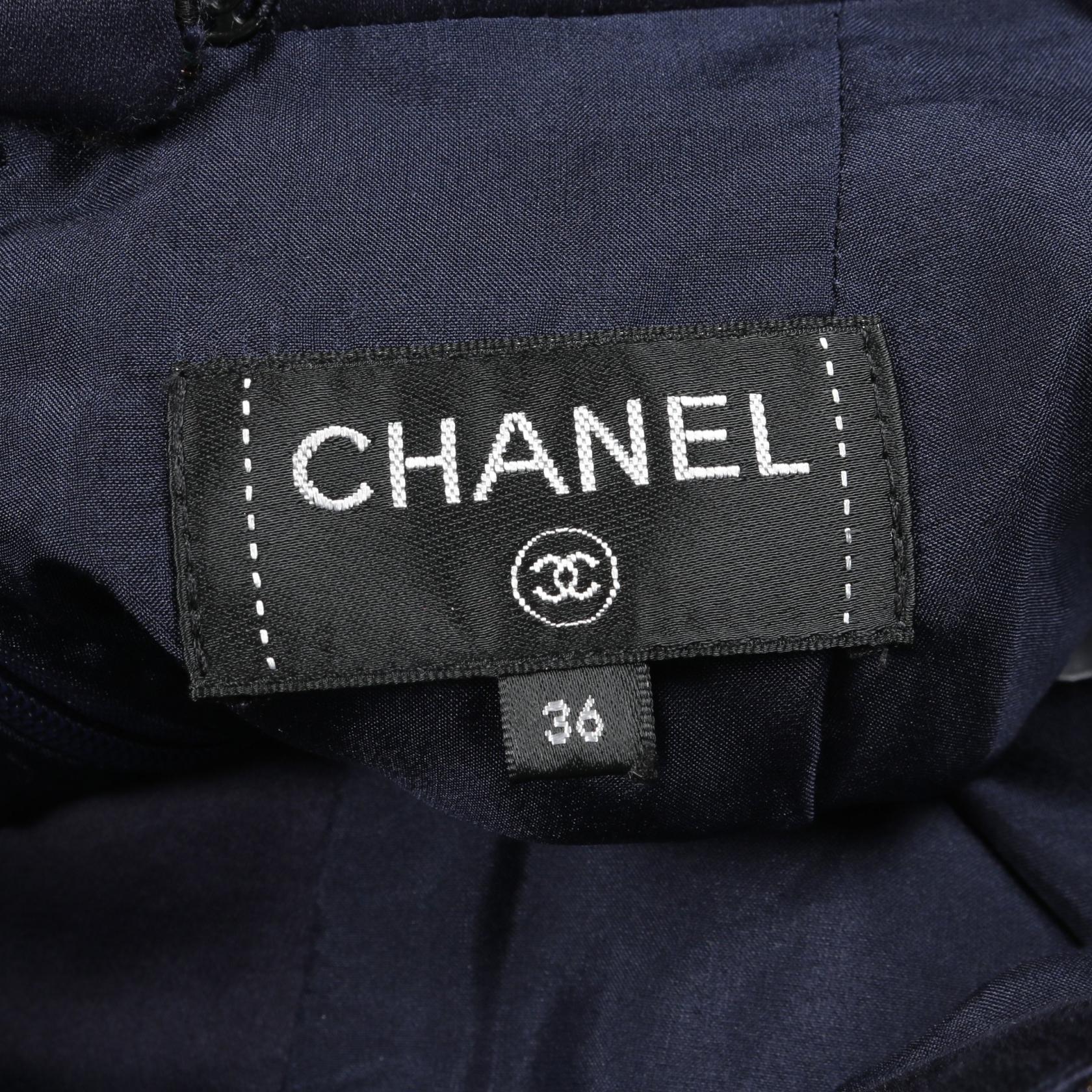 Chanel Gripoix Button Wool Viscose Skirt